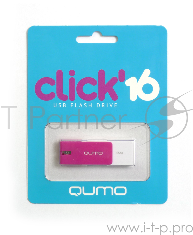 Носитель информации USB 2.0 QUMO 16GB Click QM16GUD-CLK-Violet