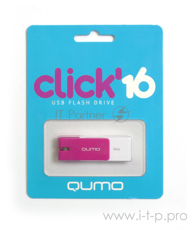 Носитель информации USB 2.0 QUMO 16GB Click QM16GUD-CLK-Violet