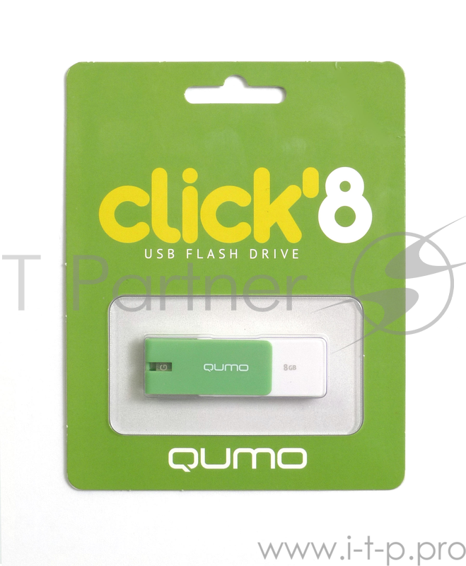 Носитель информации USB 2.0 QUMO 8GB Click QM8GUD-CLK-Mint