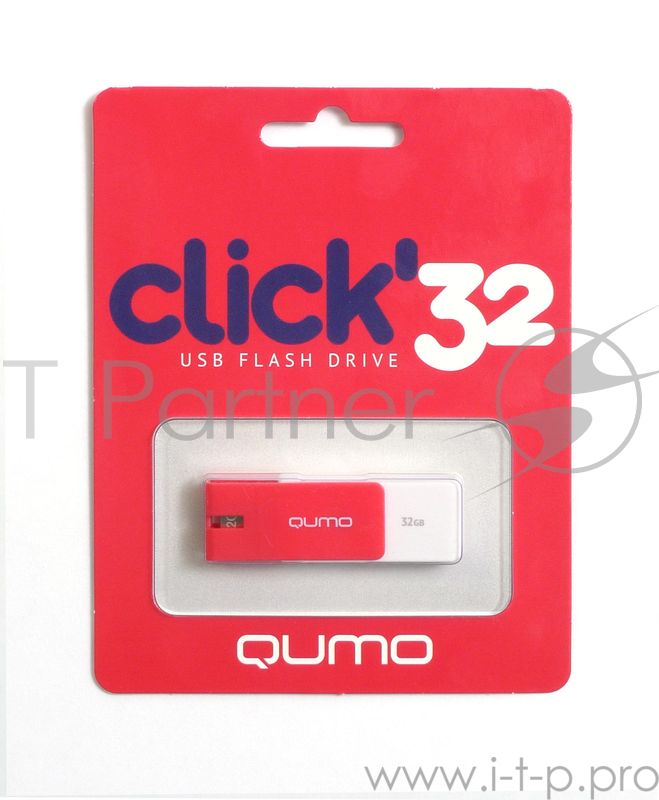 Носитель информации USB 2.0 QUMO 32GB Click QM32GUD-CLK-Crimson