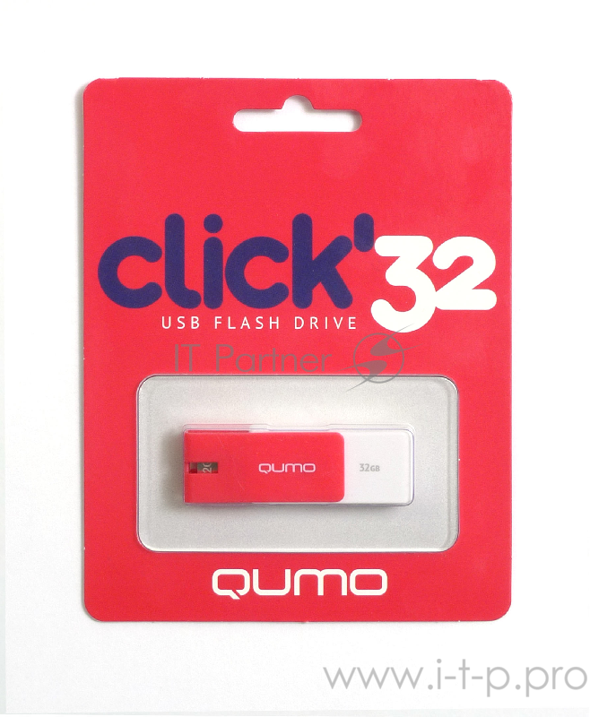 Носитель информации USB 2.0 QUMO 32GB Click QM32GUD-CLK-Crimson