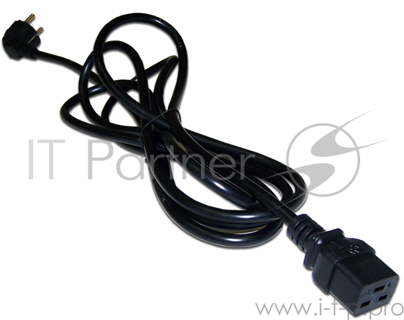 Шнур питания C19-Schuko, 3х1.5, 220В, 16А, 1 метр