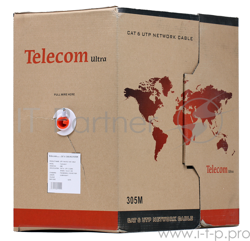 Кабель Telecom Кабель Ultra UTP кат.6 4 пары (305м) (0.57mm) TU634057(E)