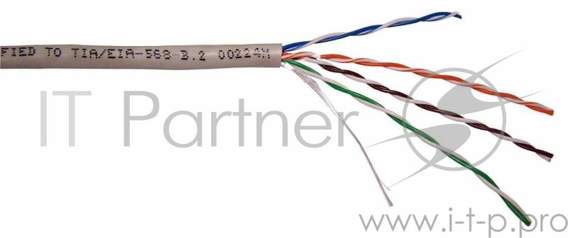 Кабель информационный Lanmaster TWT-5EUTP-LSZH кат.5е U/UTP не экранированный 4X2X24AWG LSZH внутренний 305м белый