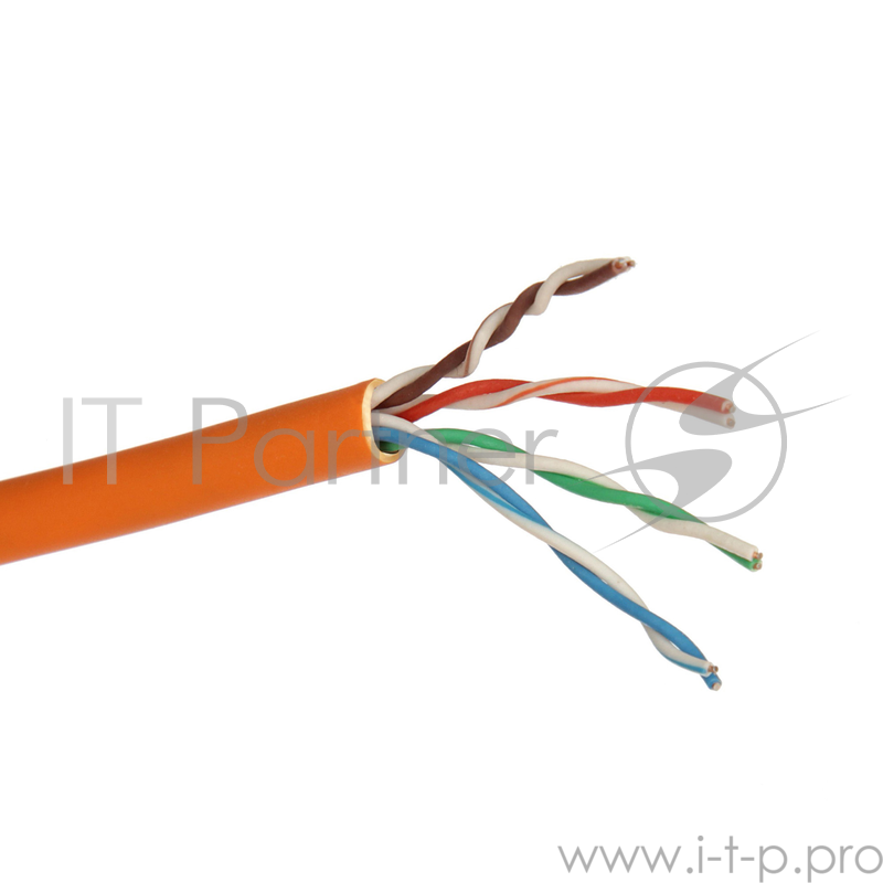 Кабель Exegate EX256747RUS Кабель UTP 4 пары кат.5e Exegate CCA, LSZH, бухта 305м, оранжевый