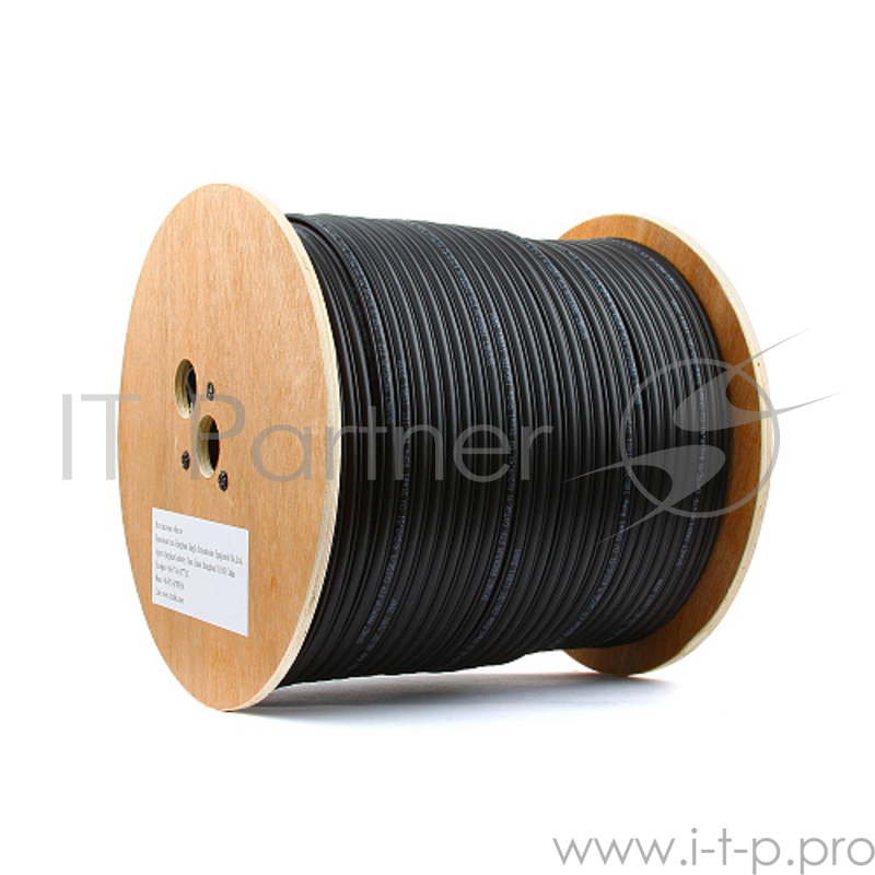 Кабель SkyNet Premium UTP outdoor 4x2x0,51 на тросу, медный, FLUKE TEST, кат.5e, однож., 305 м, на катушке, черный