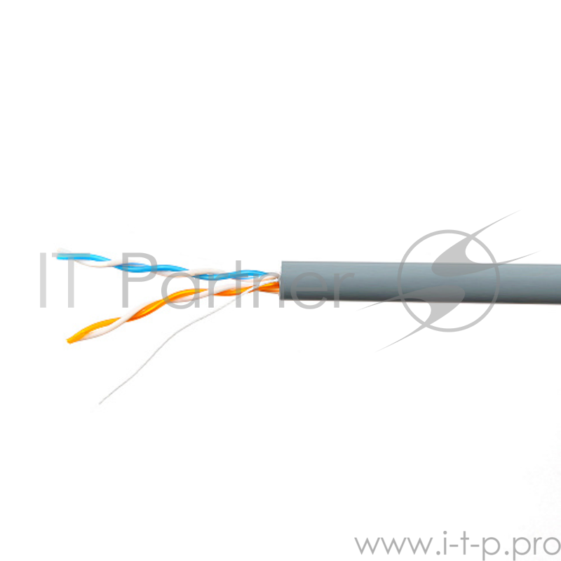 Кабель SkyNet Light UTP indoor 2x2x0,46, медный, FLUKE TEST, кат.5e, однож., 305 м, box, серый