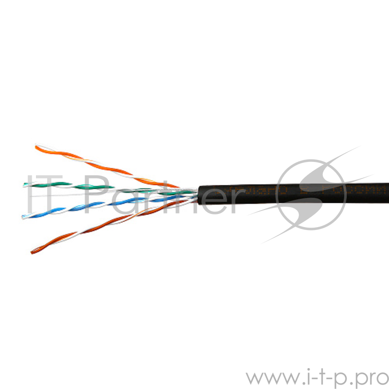Кабель SkyNet Light UTP outdoor 4x2x0,46, медный, FLUKE TEST, кат.5e, однож., 305 м, box, черный