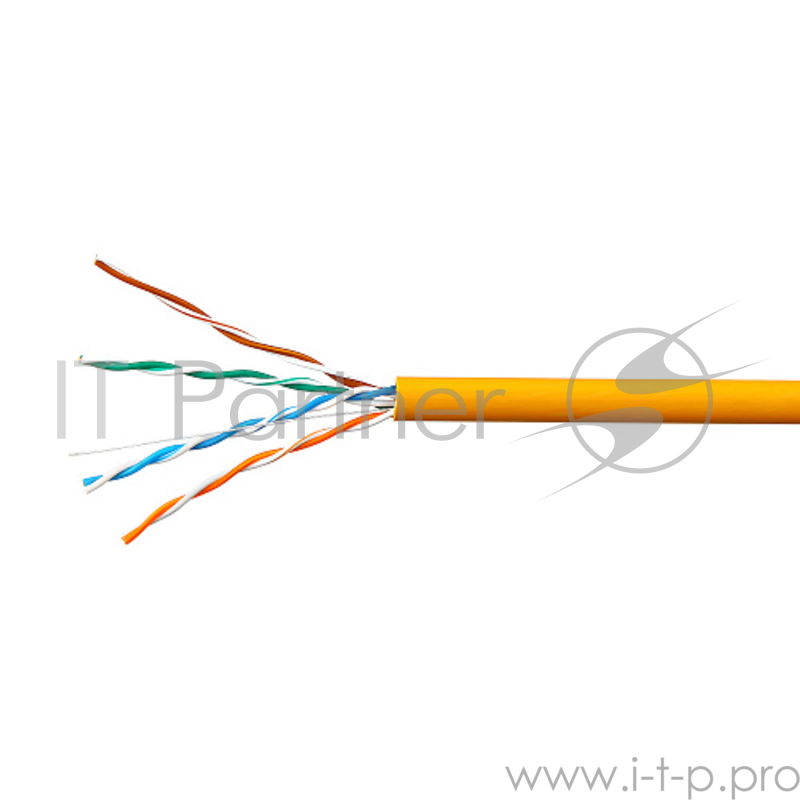Кабель SkyNet Premium UTPнг-LSZH 4x2x0,51, низкое дымовыделение, нулевое содержание галогенов, медный, FLUKE TEST, кат.5e, однож., 305 м, box, оранжевый