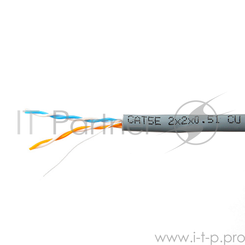 Кабель SkyNet Premium UTP indoor 2x2x0,51, медный, FLUKE TEST, кат.5e, однож., 305 м, box, серый