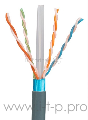 Кабель информационный Panduit PFL6004DG-KD кат.6 F/UTP общий экран 4X2X23AWG LSZH внутренний 500м темно-серый