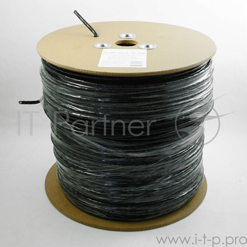 Кабель Cablexpert, FTP5e, 4 пары, 0.52 мм, медь, однож., экран, 305 м, для внешней прокладки, Fluke Test, черный