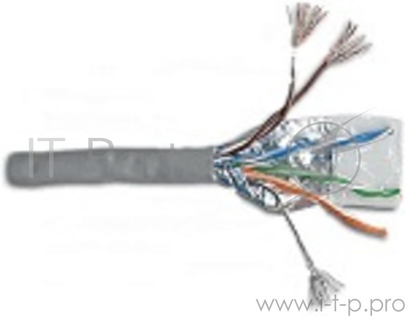 Кабель LANMASTER патч-кордовый UTP, 4x2, кат 5E, 350Mhz, PVC, серый, 305 м