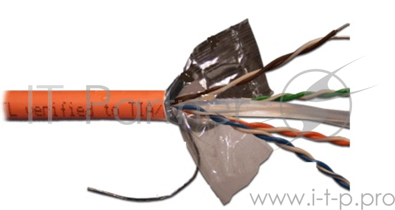 Кабель LANMASTER UTP, 4 пары, кат. 6, с перегородкой, 550Mhz, LSZH, 305 м, оранжевый