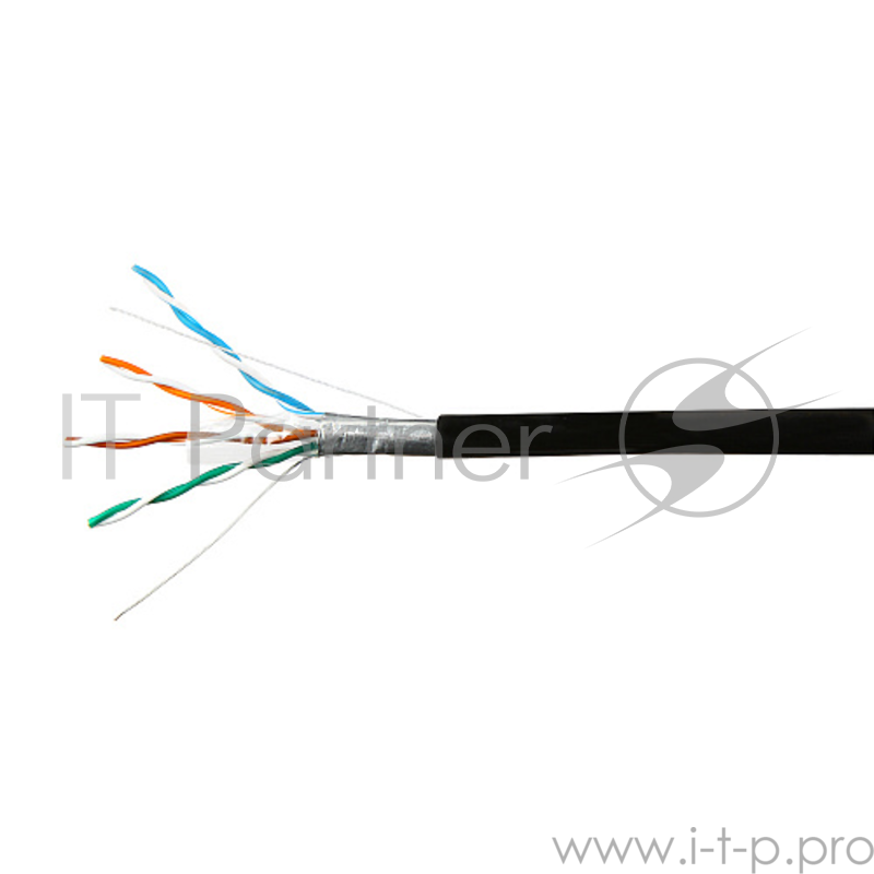 Кабель SkyNet Light FTP outdoor 4x2x0,46, медный, FLUKE TEST, кат.5e, однож., 100 м, box, черный