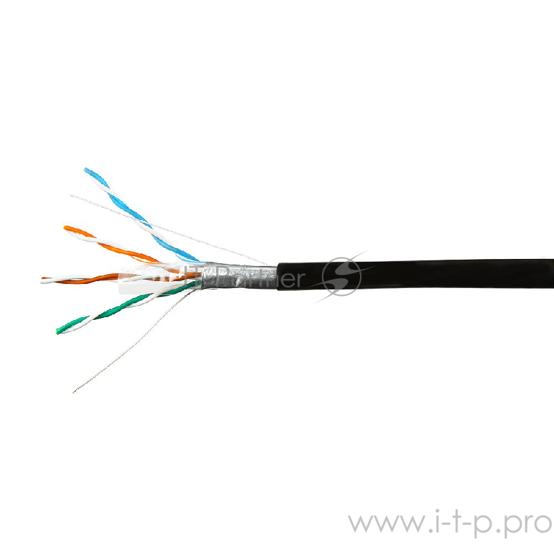 Кабель SkyNet Light FTP outdoor 4x2x0,46, медный, FLUKE TEST, кат.5e, однож., 100 м, box, черный