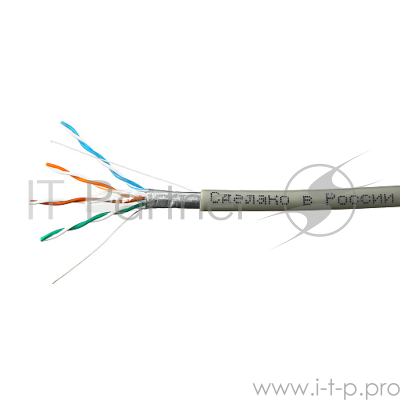 Кабель SkyNet Light FTP indoor 4x2x0,46, медный, FLUKE TEST, кат.5e, однож., 100 м, box, серый