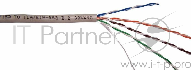 Кабель информационный Lanmaster TWT-5EUTP2-LSZH кат.5е U/UTP не экранированный 2X2X24AWG LSZH внутренний 305м белый