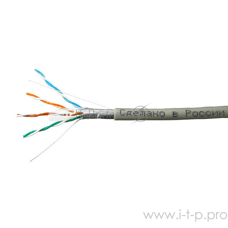 Кабель SkyNet Premium FTP indoor 4x2x0,51, медный, FLUKE TEST, кат.5e, однож., 100 м, box, серый