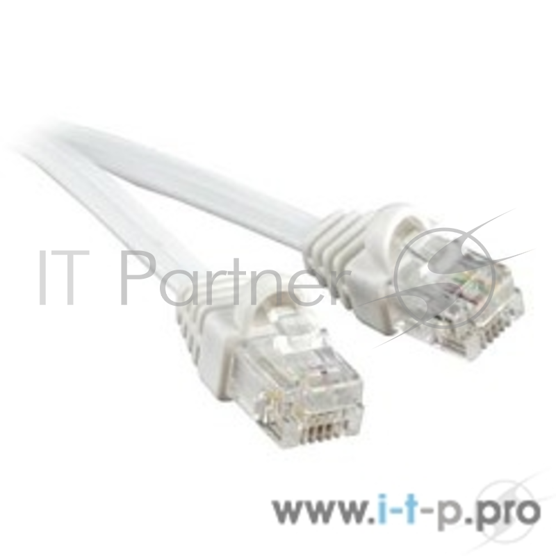 Патч-корд Hyperline PCM-RJ12-RJ12-0.5M-WH Патч-корд телефонный, 0.5 м, molded (литой)