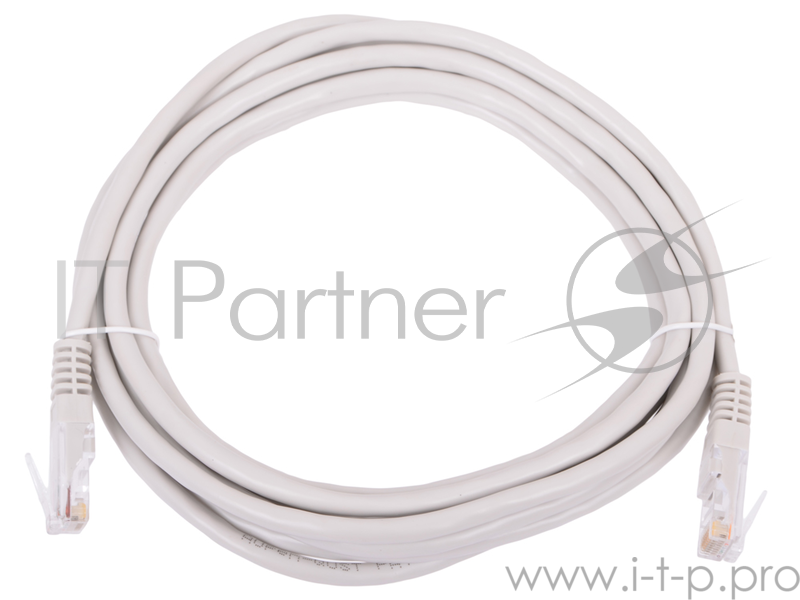 Коммутационный шнур Патчкорд литой Aopen/Qust ANP511_3M UTP кат.5е 3м серый