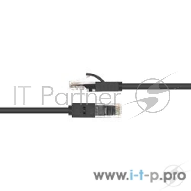 Патч-корд Greenconnect Патч-корд UTP прямой 3 m AWG24 кат.5е, RJ45, медь, литой (Черный), пластик пакет (GCR-LNC06-3.0m)