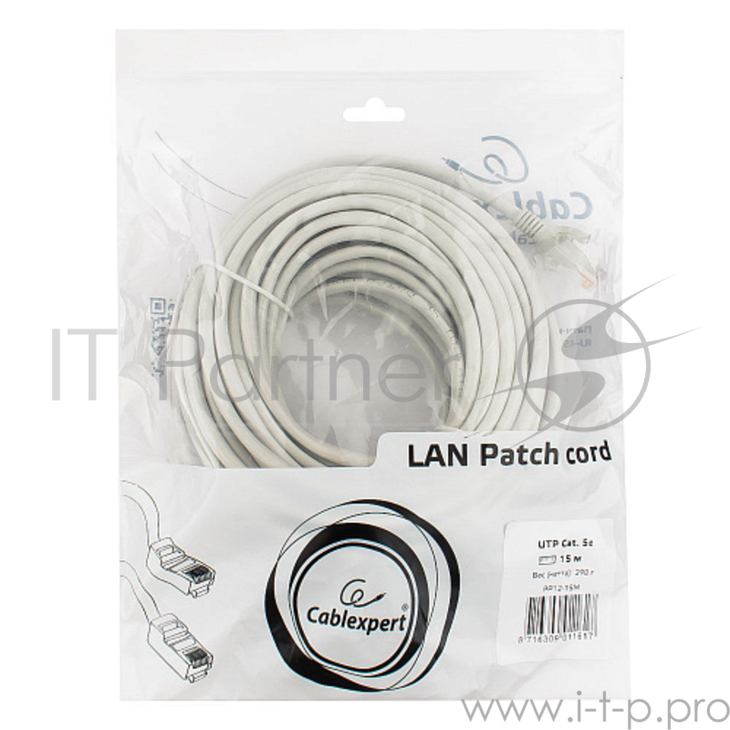 Патч-корд UTP Gembird кат.5e, 15м, литой, многожильный