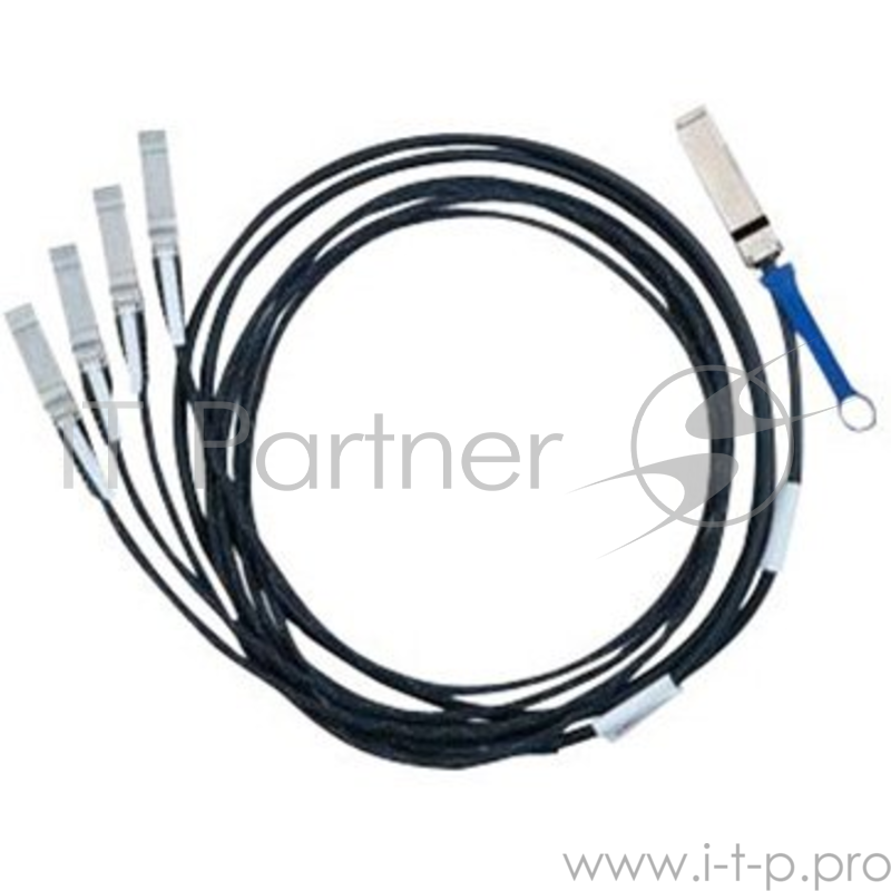 Пассивный медный кабель Mellanox passive copper hybrid cable, ETH 40GbE to 4x10GbE, QSFP to 4xSFP+, 5m