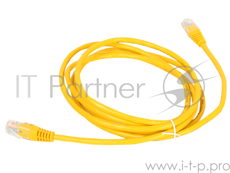 Патч-корд литой Aopen/Qust UTP кат.5е 2м желтый