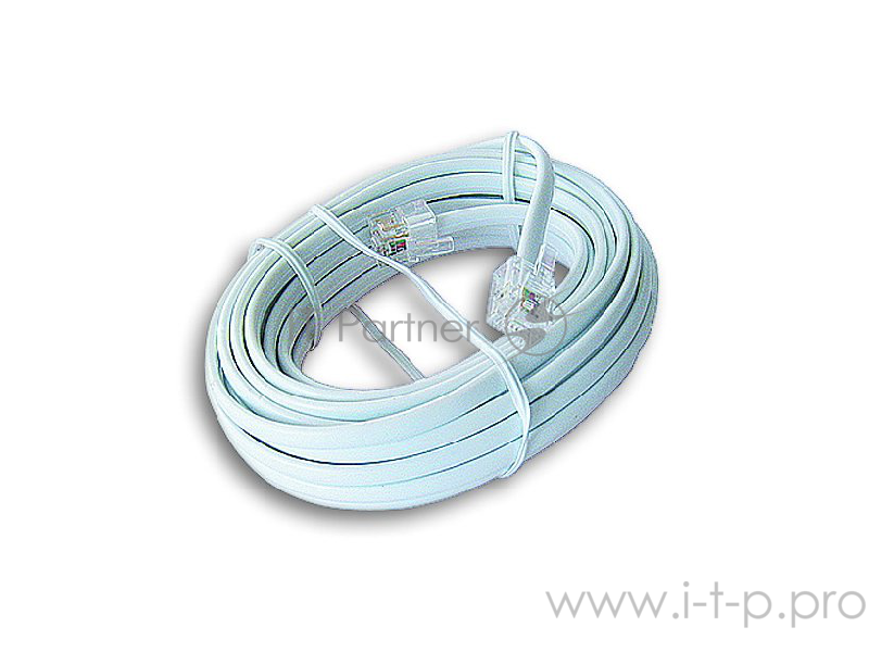 Кабель.телефонный аппарат-розетка TC6P4C-2M, 2 м