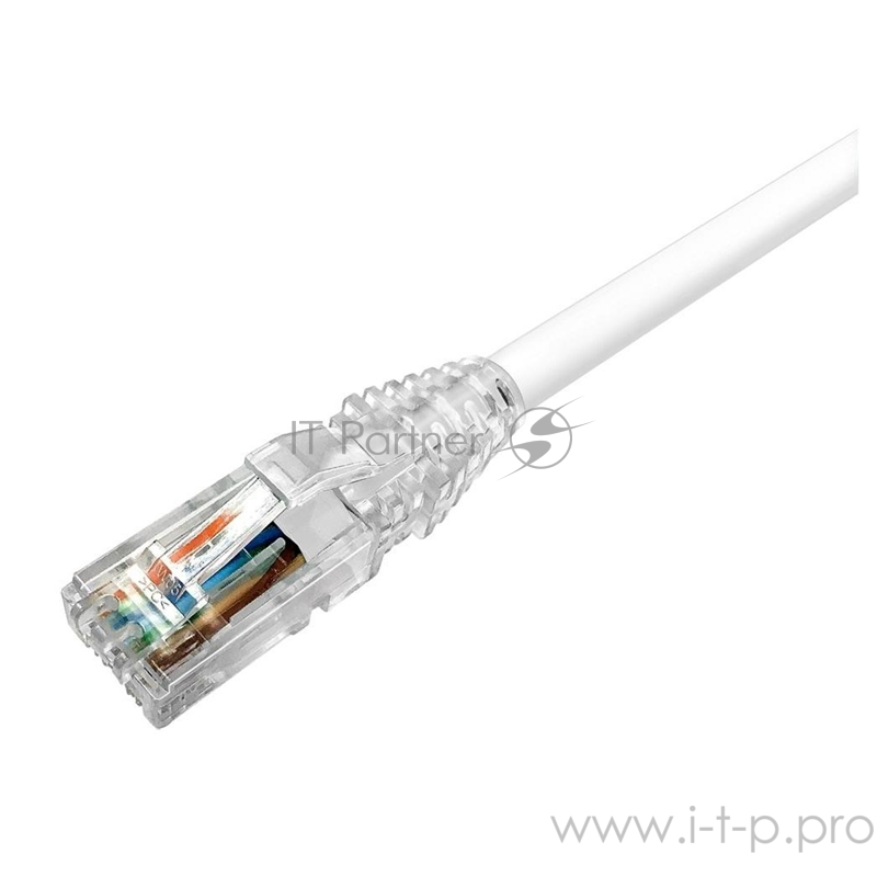 Коммутационный шнур SlimLine Кат.5E U/UTP RJ-45, LSZH, Цвет: белый, 3.0м Patch Cord SlimLine, Cat.5e UTP LSZH 3.0m white