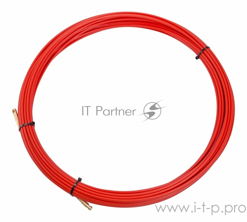 Протяжка кабельная (мини УЗК в бухте), стеклопруток, d=3,5мм, 20м КРАСНАЯ (47-1020)