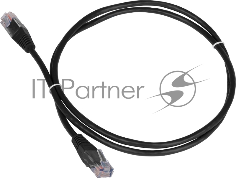 Патч-корд TWT UTP кат.5e, с заливными колпачками, 20.0 м, черный