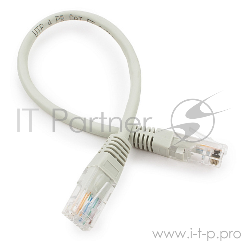 Патч-корд медный UTP Cablexpert PP10-0.25M кат.5, 0.25м, литой, многожильный (серый)