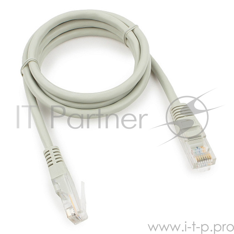 Патч-корд медный UTP Cablexpert PP10-1M кат.5, 1м, литой, многожильный (серый)