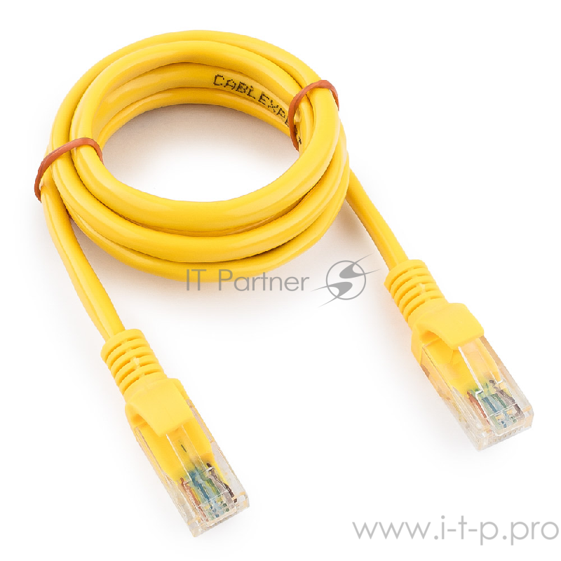 Патч-корд медный UTP Cablexpert PP10-1M/Y кат.5e, 1м, литой, многожильный (жёлтый)