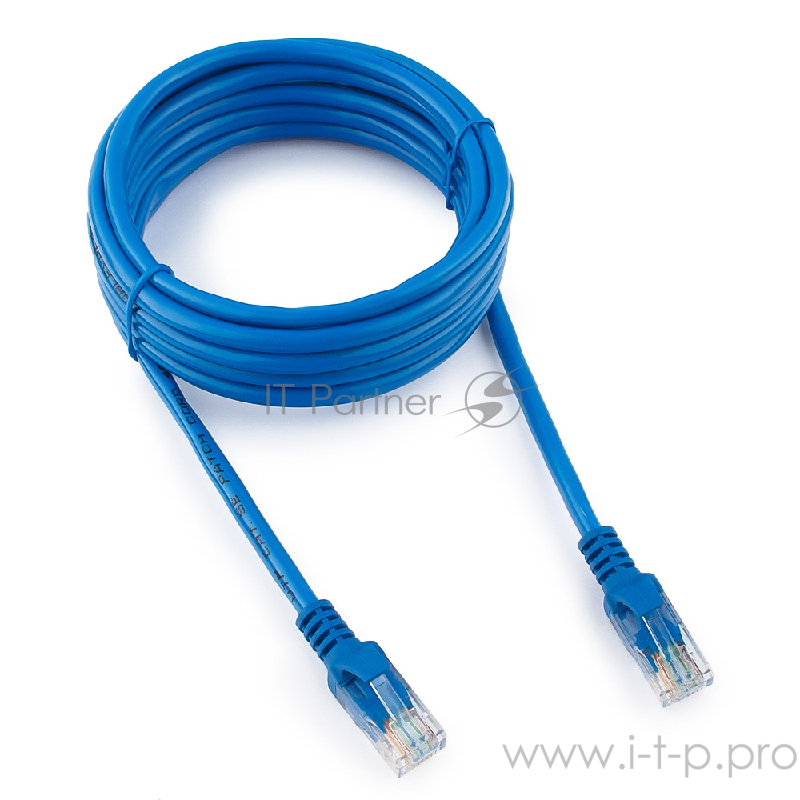 Патч-корд медный UTP Cablexpert PP10-3M/B кат.5e, 3м, литой, многожильный (синий)