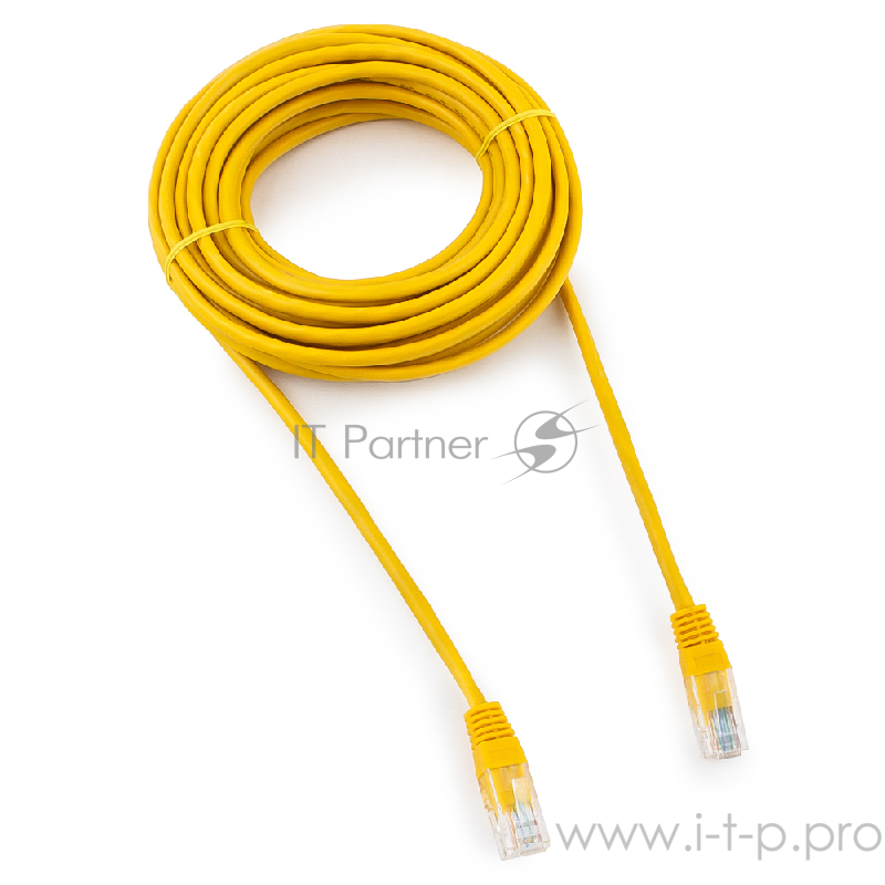 Патч-корд медный UTP Cablexpert PP10-7.5M/Y кат.5, 7.5м, литой, многожильный (жёлтый)