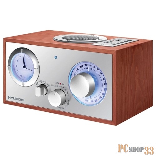 Радиоприемник Радиоприемник настольный Hyundai H-SRS220 {вишня} USB SD/microSD