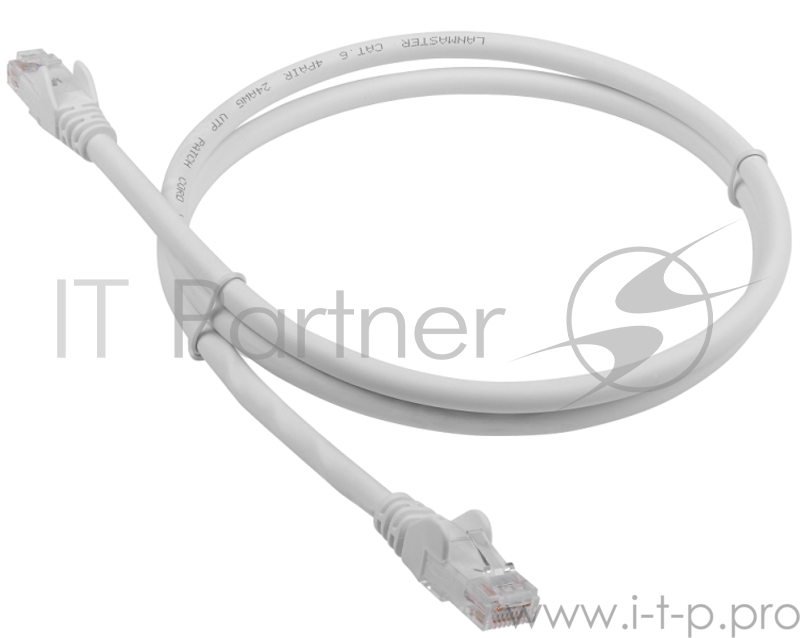 Патч-корд LANMASTER LSZH UTP кат.6, 1.0 м, белый