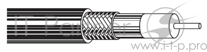 Кабель коаксиальный Belden 9116E.00305 RG-6 SF/UTP общий экран в оплётке 18AWG 75Om PVC универсальный 305м черный