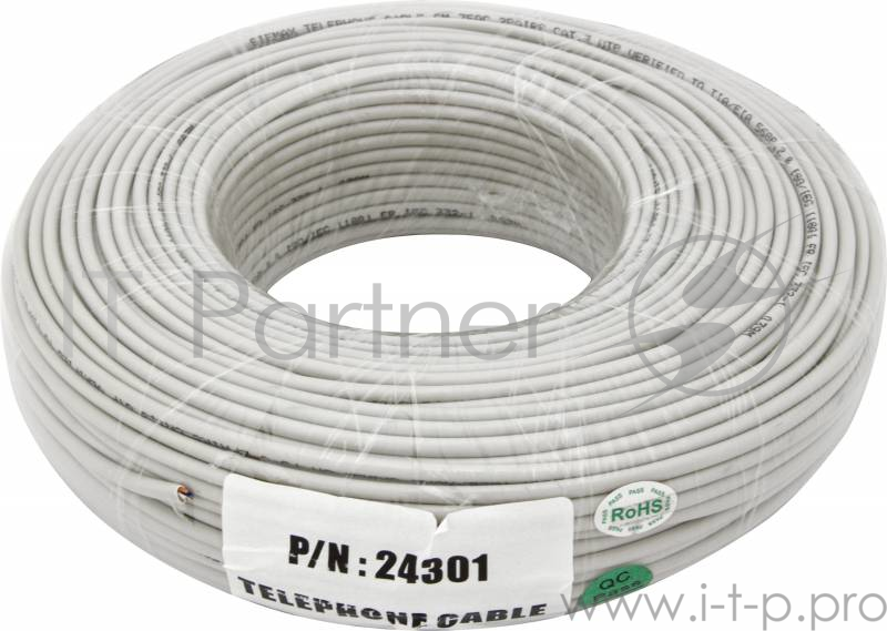 Кабель телефонный 4-жильный 100м (бухта)