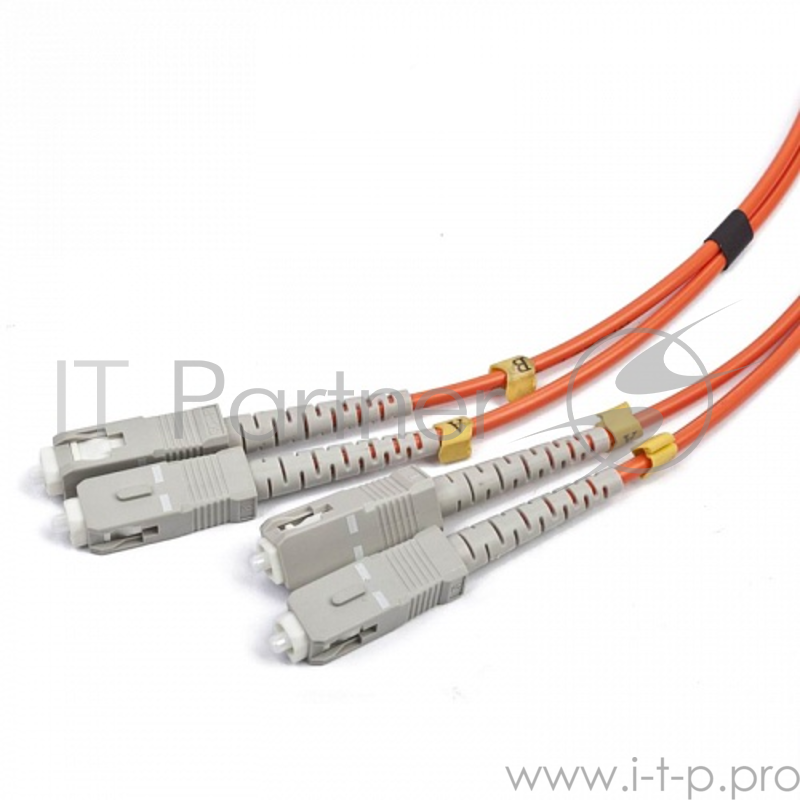 Двунаправленный мультимодовый оптоволоконный кабель Cablexpert , SC/SC, (50/125 OM2), 1 м.