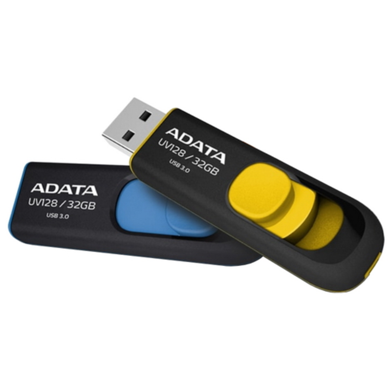 Носитель информации A-DATA Flash Drive 16Gb UV128 AUV128-16G-RBE {USB3.0, Black-Blue}