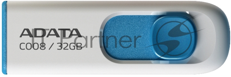 Носитель информации A-DATA Flash Drive 32Gb C008 AC008-32G-RWE {USB2.0, белый}