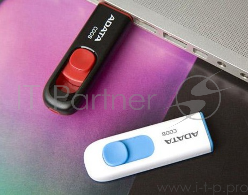 Носитель информации A-DATA Flash Drive 32Gb C008 AC008-32G-RWE {USB2.0, белый}