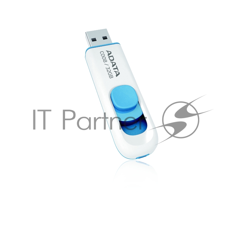 Носитель информации A-DATA Flash Drive 32Gb C008 AC008-32G-RWE {USB2.0, белый}