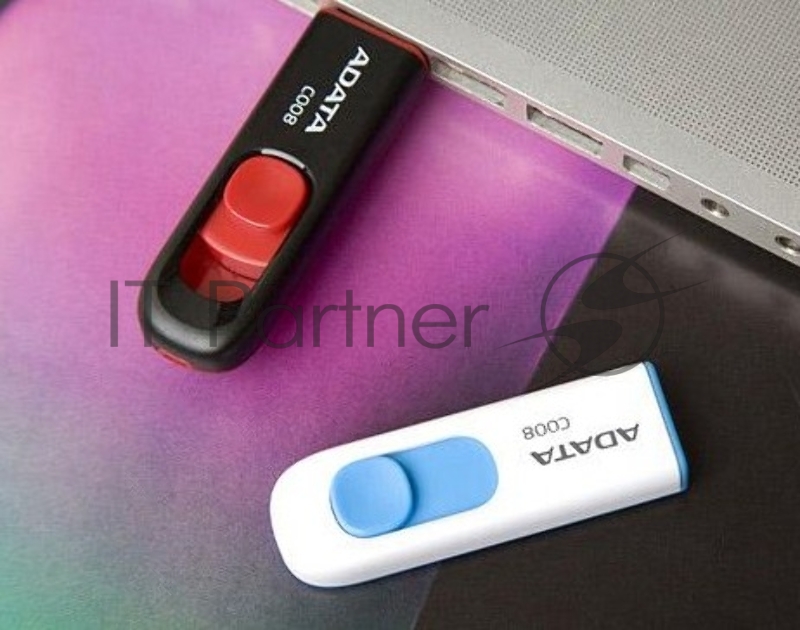 Носитель информации A-DATA Flash Drive 32Gb C008 AC008-32G-RWE {USB2.0, белый}