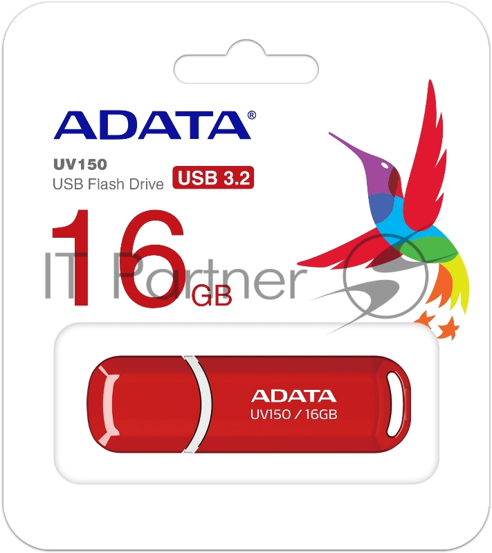Носитель информации A-DATA Flash Drive 16Gb UV150 AUV150-16G-RRD {USB3.0, Red}