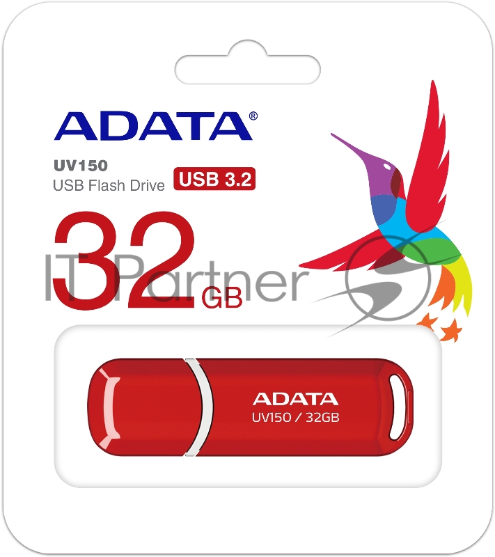 Носитель информации A-DATA Flash Drive 32Gb UV150 AUV150-32G-RRD {USB3.0, Red}